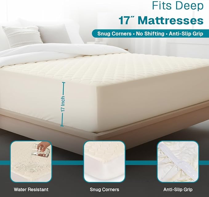Mattress Pad - Queen - 17 in Deep Pocket