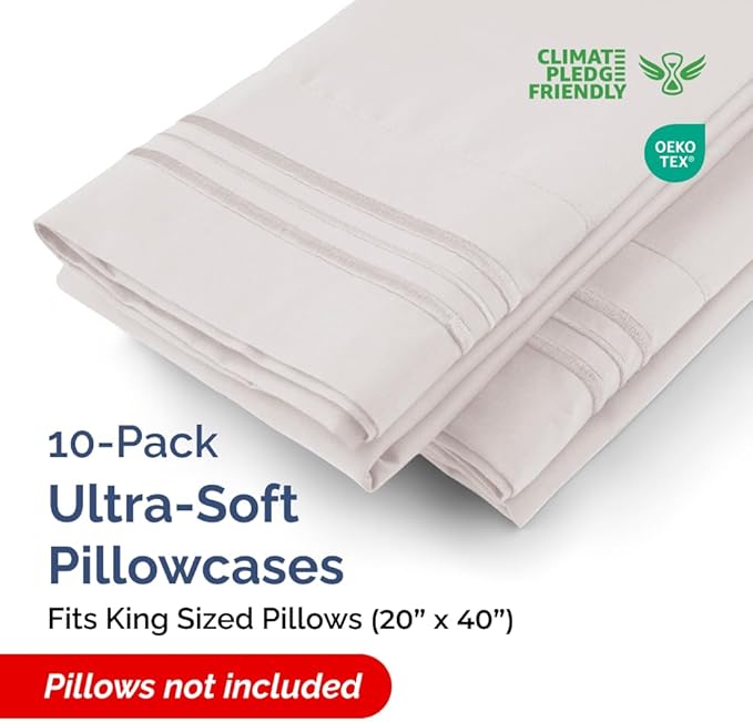 Pillowcase Set - King - 10 Piece