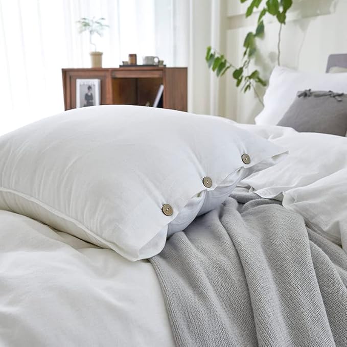 Linen Duvet Cover Set - King - 104 x 90 in - 3 Piece