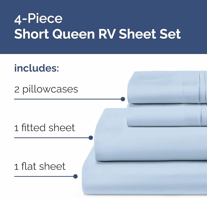 Cooling Bed Sheet Set - Queen - 4 Piece