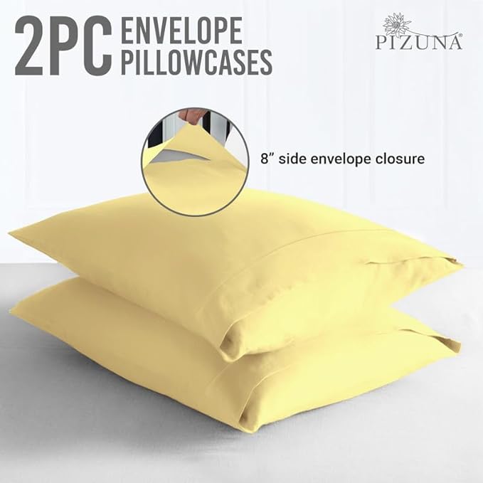 100% Cotton Pillowcase Set - King - 2 Piece