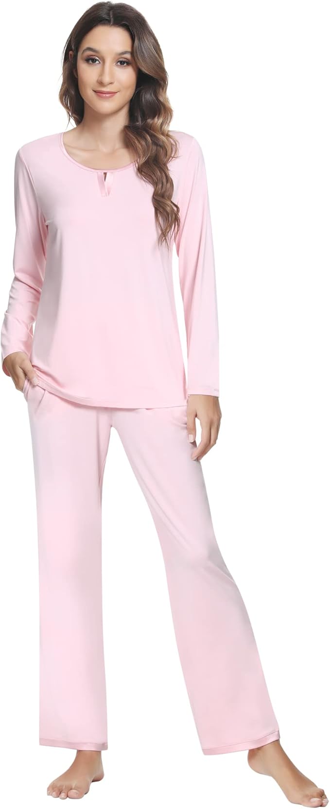 Women's Bamboo Pants Pajama Set - Long Sleeve - 2 Piece