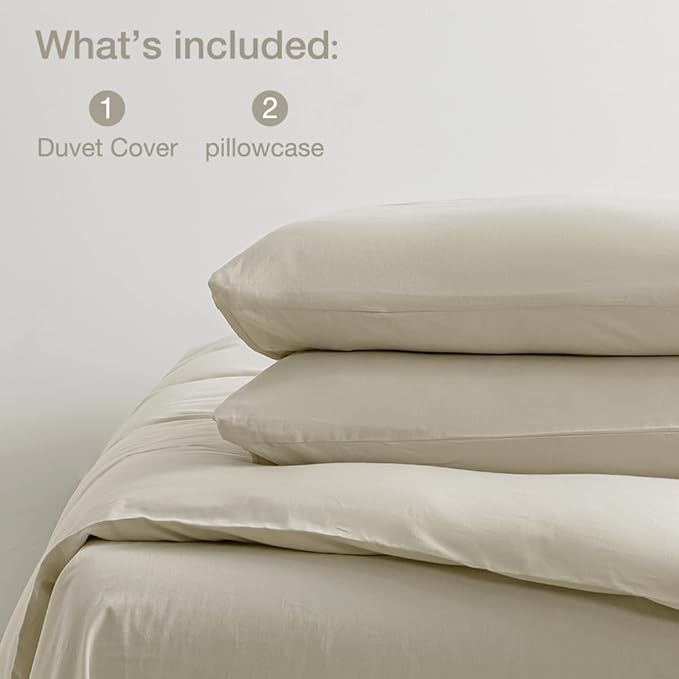 Linen Duvet Cover Set - King - 3 Piece