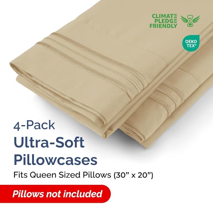 Pillowcase Set - Queen - 4 Piece