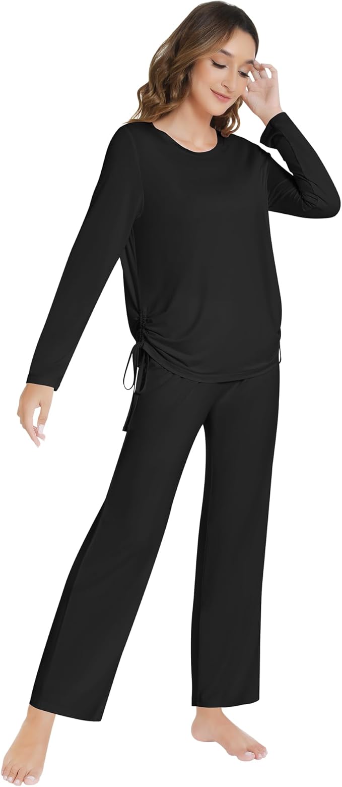 Women's Bamboo Pants Pajama Set - Long Sleeve - 2 Piece