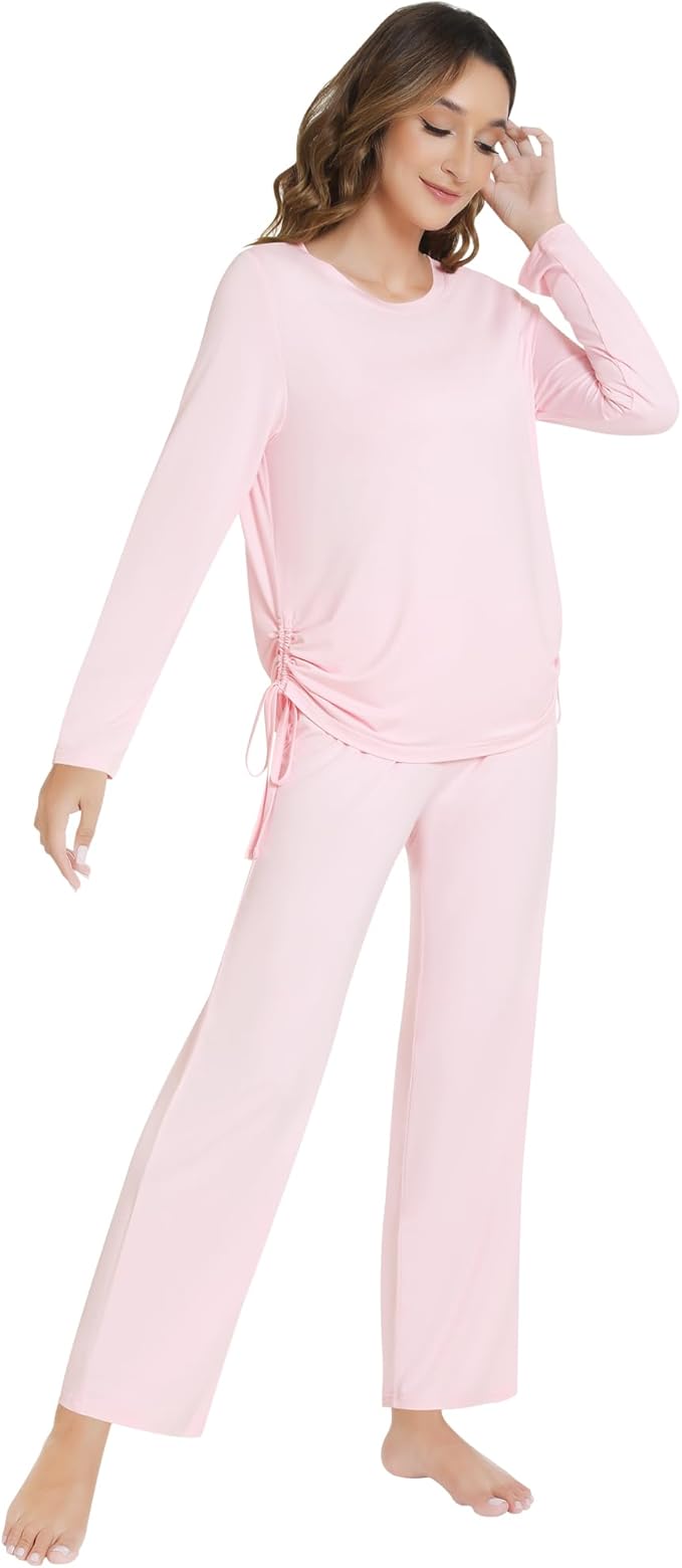 Women's Bamboo Pants Pajama Set - Long Sleeve - 2 Piece