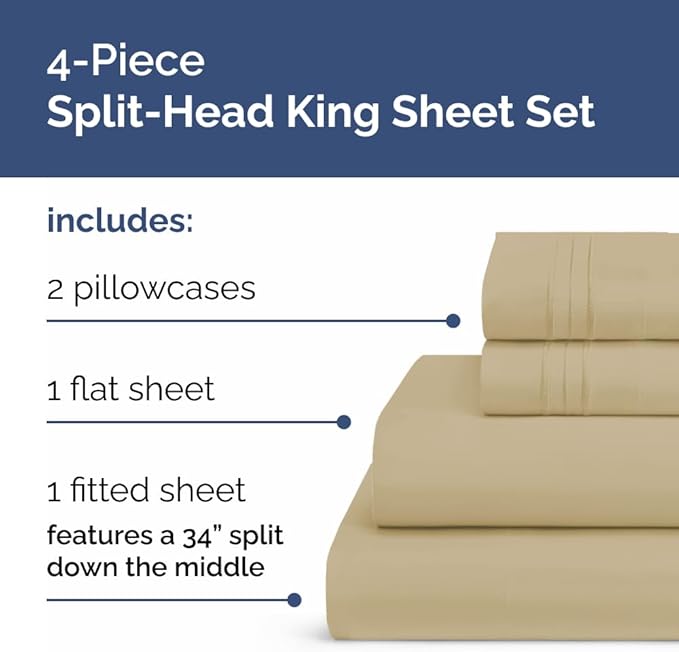 Cooling Bed Sheet Set - King - 4 Piece