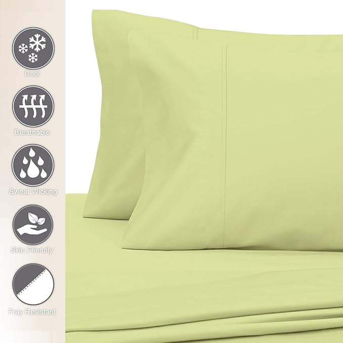 100% Cotton Pillowcase Set - King - 2 Piece