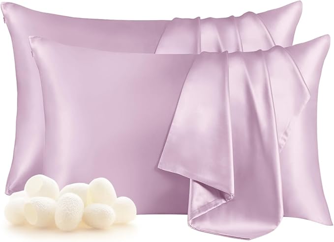 Mulberry Silk Hypoallergenic Pillowcase Set - Queen - 2 Piece