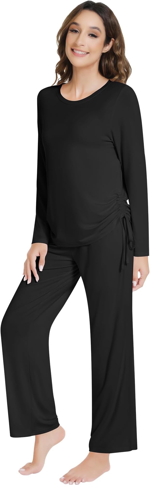 Women's Bamboo Pants Pajama Set - Long Sleeve - 2 Piece