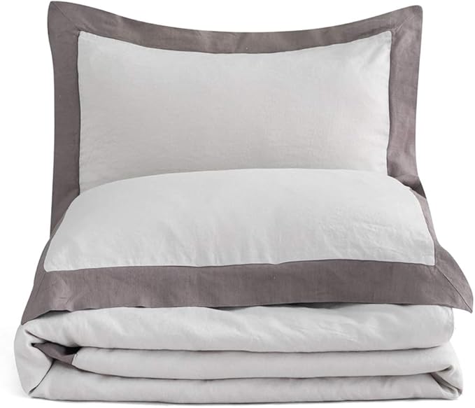 Linen Duvet Cover Set - Full - 3 Piece
