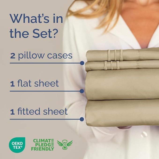 Cooling Bed Sheet Set - King - 4 Piece