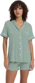 Women's Bamboo Cooling Pajama Set - Short Sleeve - 2 Piece