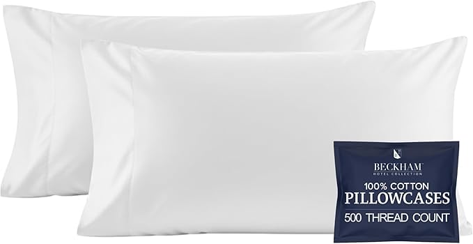 100% Cotton Pillowcase Set - King - 2 Piece