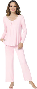 Women's Bamboo Pants Pajama Set - Long Sleeve