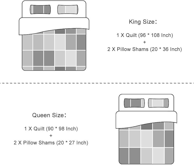 Quilt Set - Queen - 3 Piece