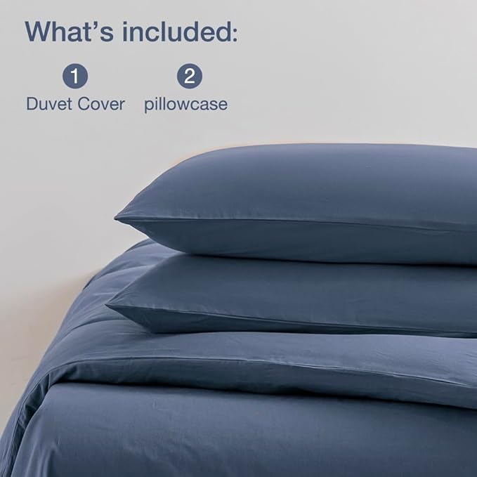 Linen Duvet Cover Set - King - 3 Piece