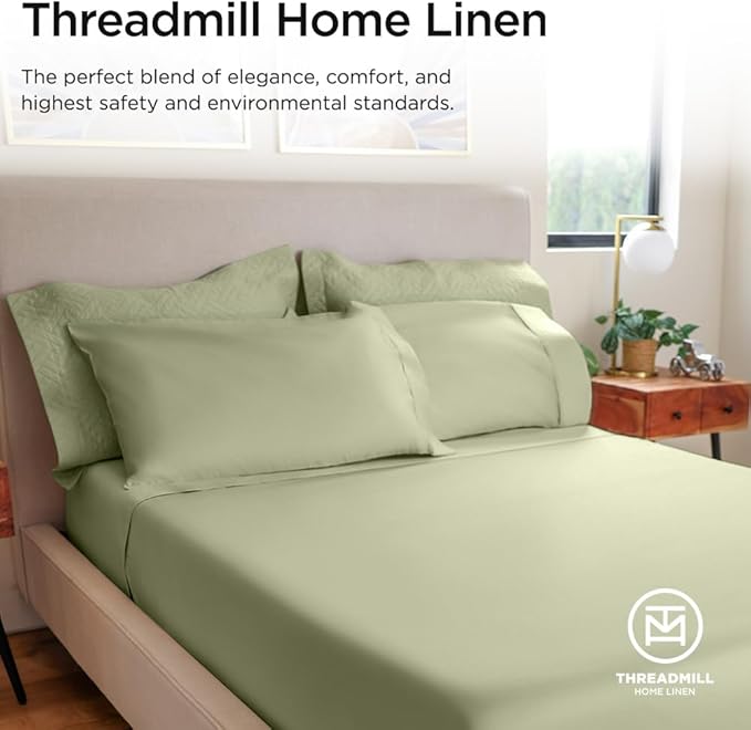100% Cotton Bed Sheet Set - California King - 16 in Deep Pocket - 4 Piece