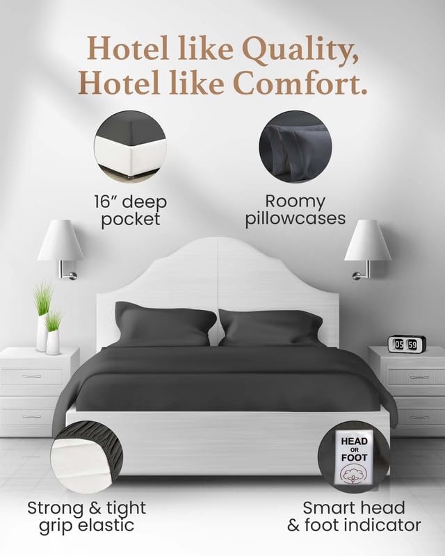 Bed Sheet Set - Queen - 16 in Deep Pocket - 4 Piece
