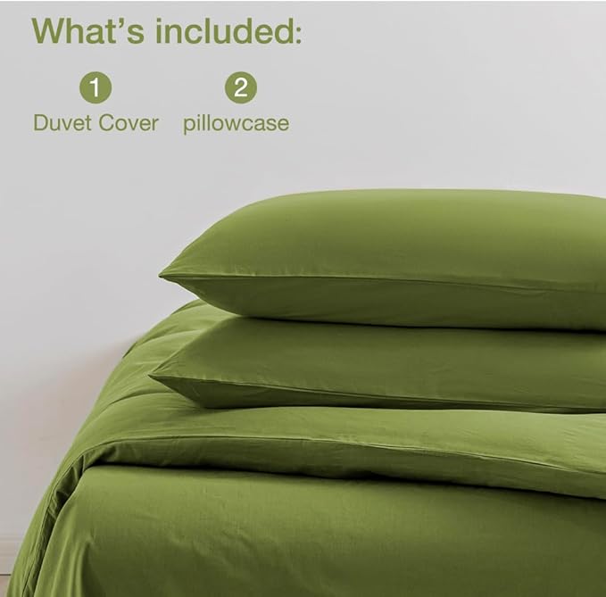 Linen Cooling Duvet Cover Set - California King - 3 Piece