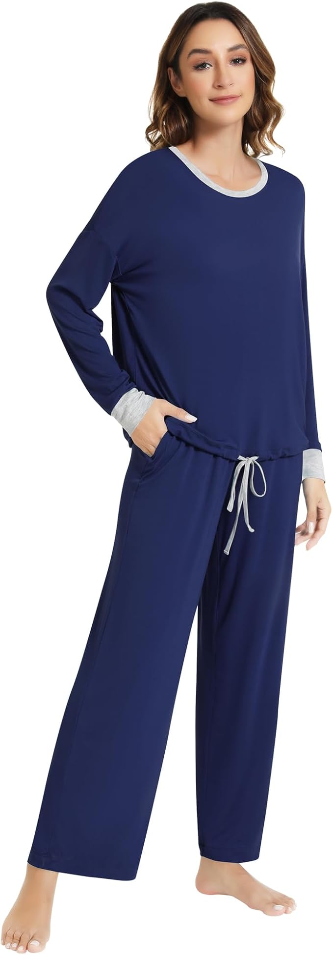 Women's Bamboo Pants Pajama Set - Long Sleeve - 2 Piece