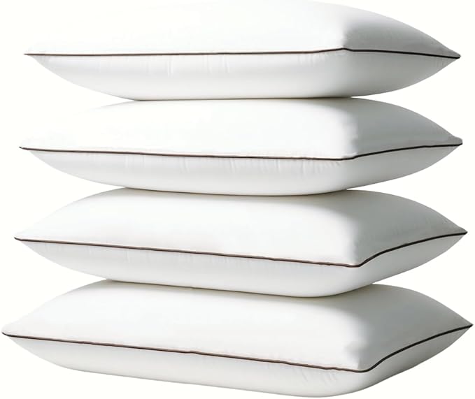 Microfiber Hypoallergenic Bed Pillow - Standard - 17 x 26 in - 4 Piece