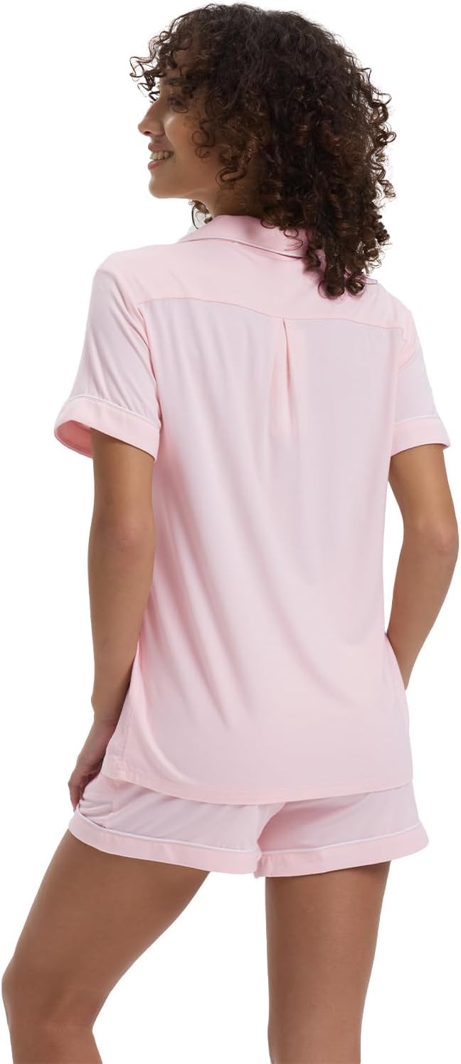 Women's Bamboo Cooling Pajama Set - Short Sleeve - 2 Piece