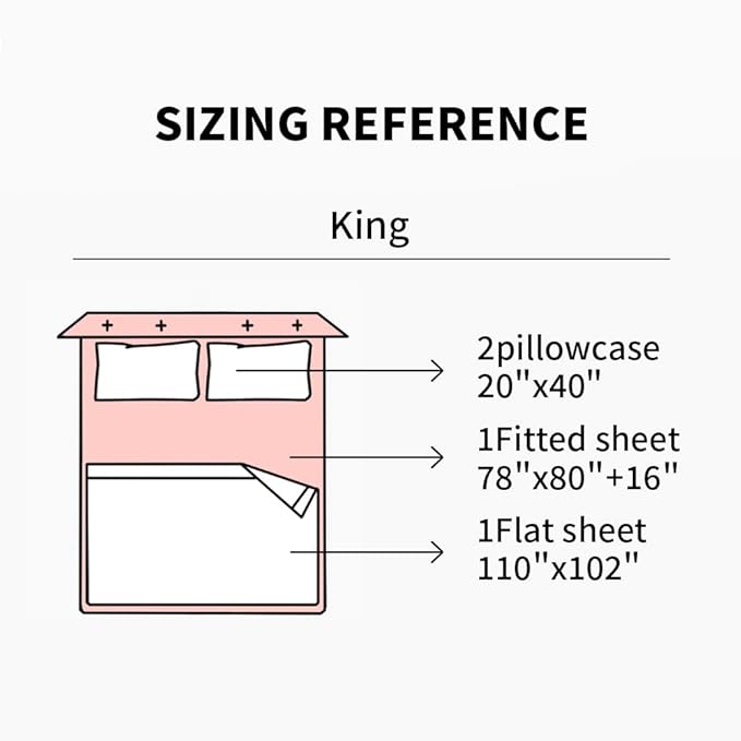 Linen Bed Sheet Set - King - 4 Piece