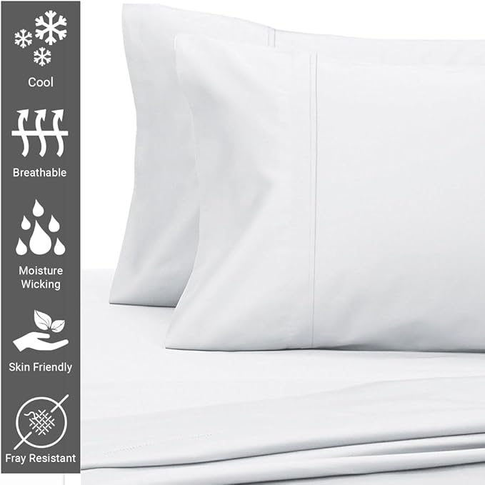 100% Cotton Pillowcase Set - Queen - 2 Piece