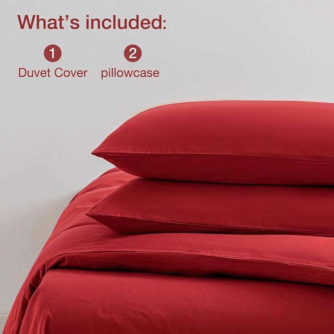 Linen Duvet Cover Set - Queen - 3 Piece