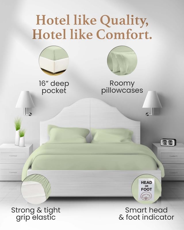 100% Cotton Bed Sheet Set - 4 Piece
