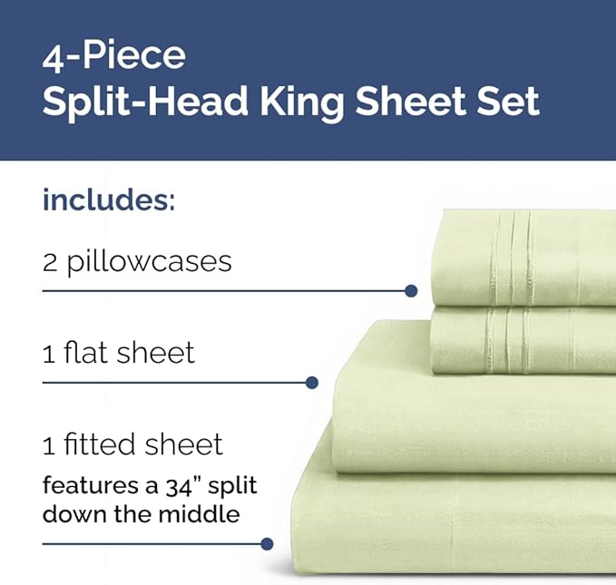 Cooling Bed Sheet Set - King - 4 Piece