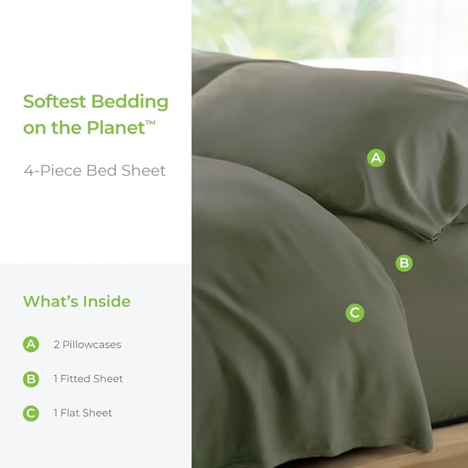 Cooling Bed Sheet Set - King - 4 Piece