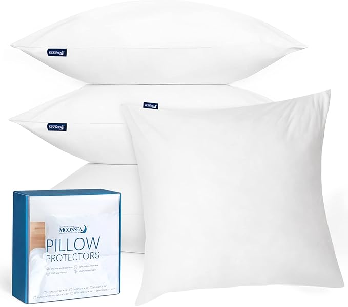 Waterproof Pillow Protector - 22 x 22 in - 4 Piece