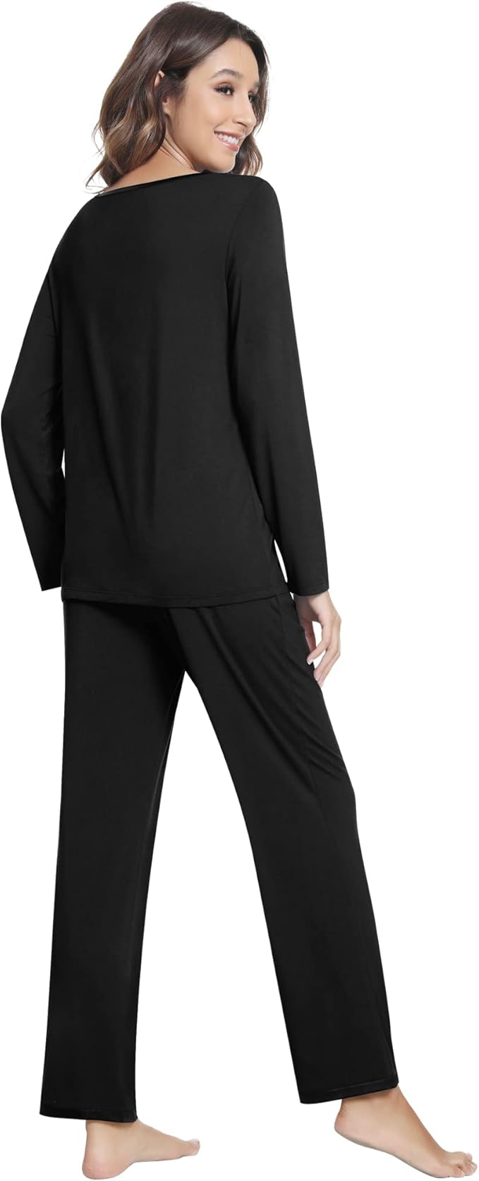 Women's Bamboo Pants Pajama Set - Long Sleeve - 2 Piece
