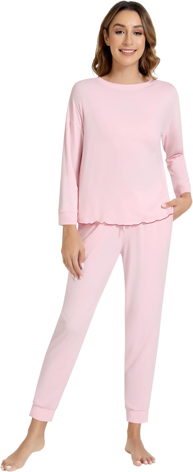 Women's Bamboo Pants Pajama Set - Long Sleeve - 2 Piece