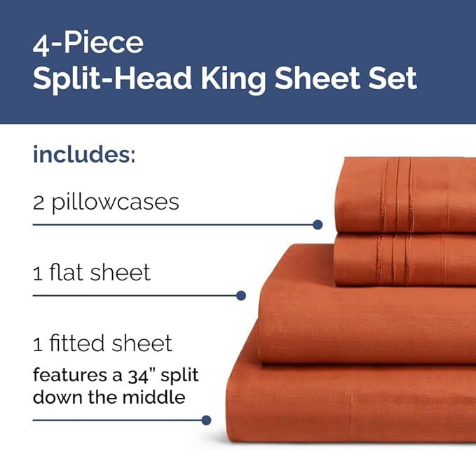 Cooling Bed Sheet Set - King - 4 Piece