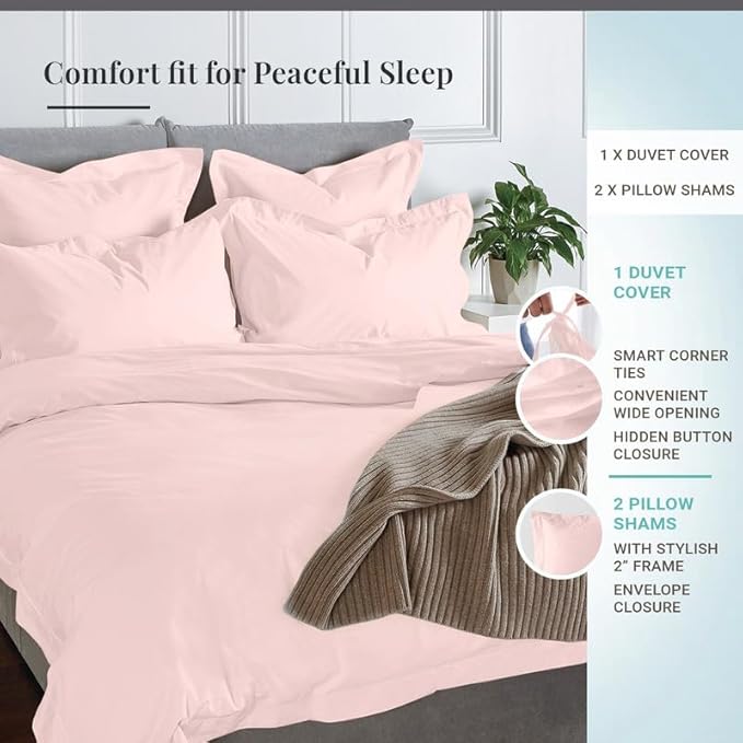 100% Cotton Duvet Cover Set - Queen
