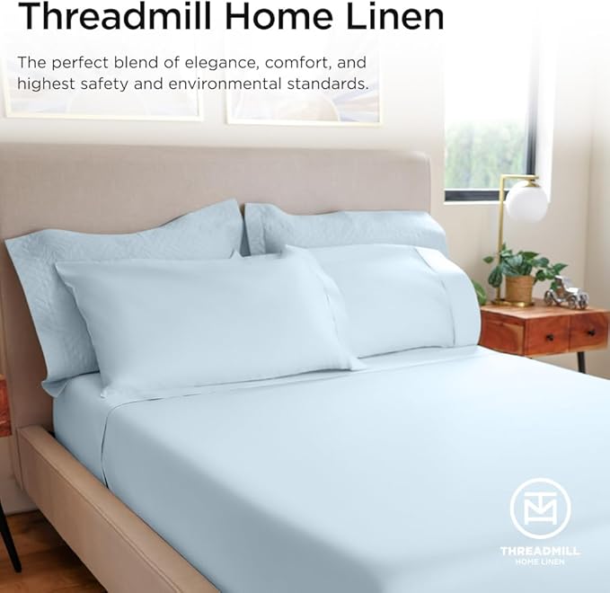 100% Cotton Cooling Bed Sheet Set - Full - 4 Piece