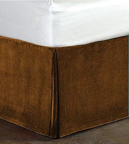 Velvet Bed Skirt - King - 15 in Drop