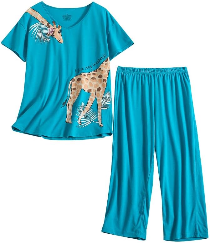 Women's Capri Pajama Set - 2 Piece