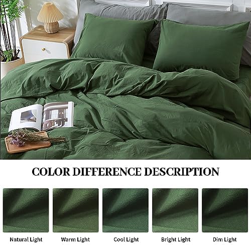 Linen Duvet Cover Set - California King - 3 Piece