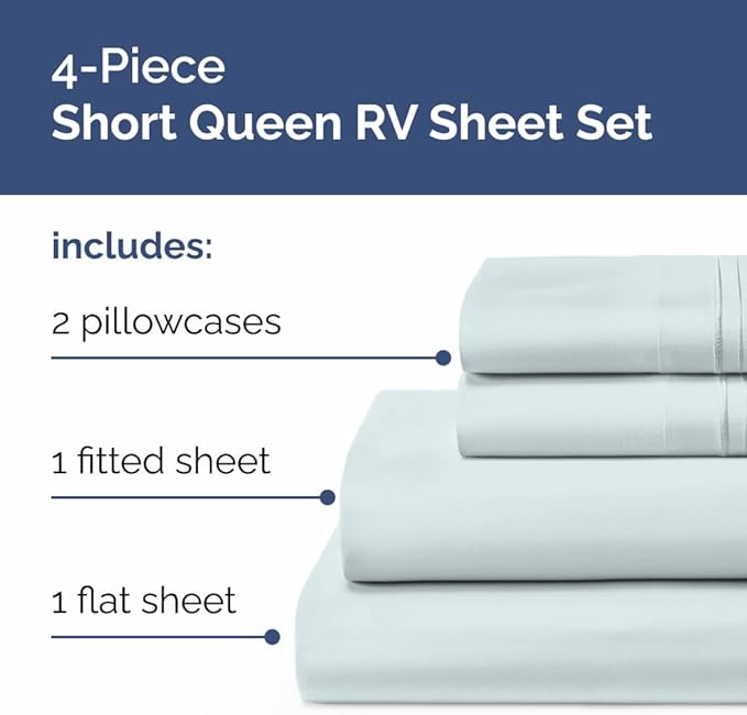 Cooling Bed Sheet Set - Queen - 4 Piece