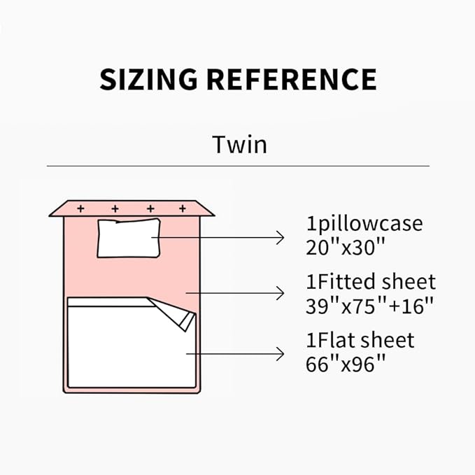 Linen Bed Sheet Set - Twin - 3 Piece