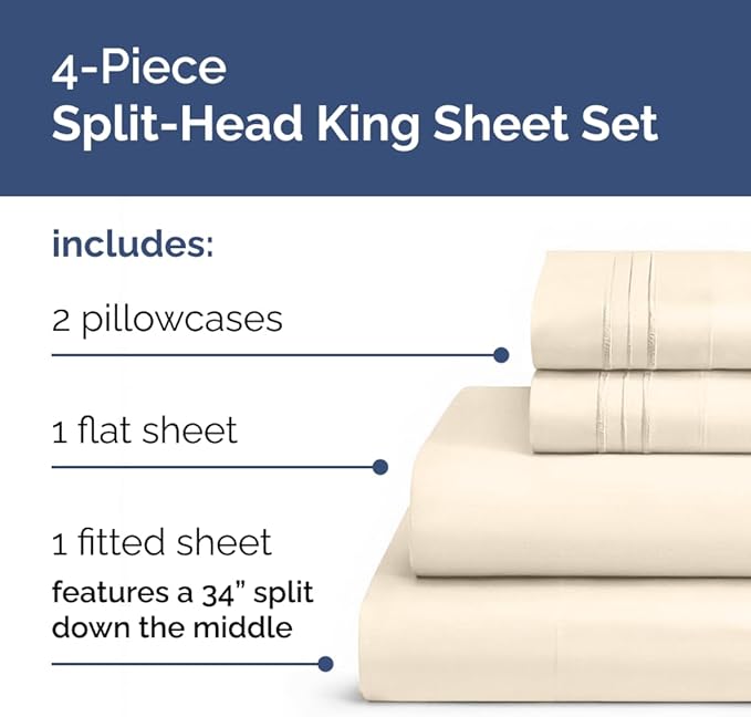Cooling Bed Sheet Set - King - 4 Piece