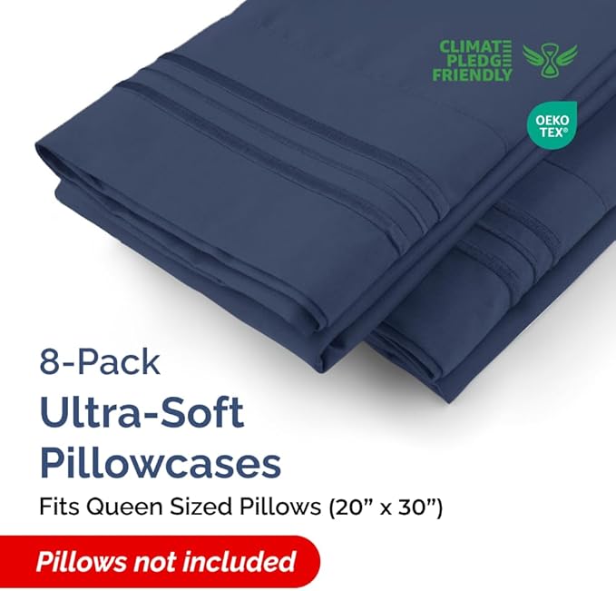 Pillowcase Set - Queen - 8 Piece