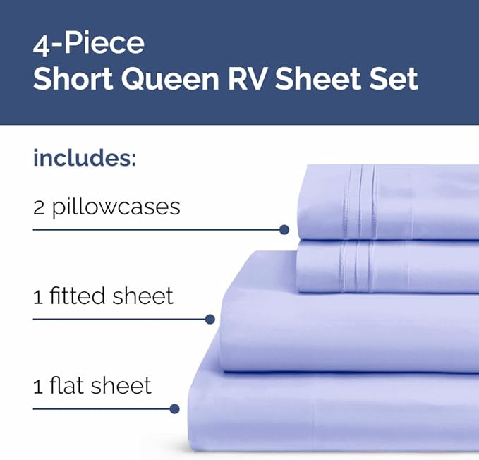 Cooling Bed Sheet Set - Queen - 4 Piece