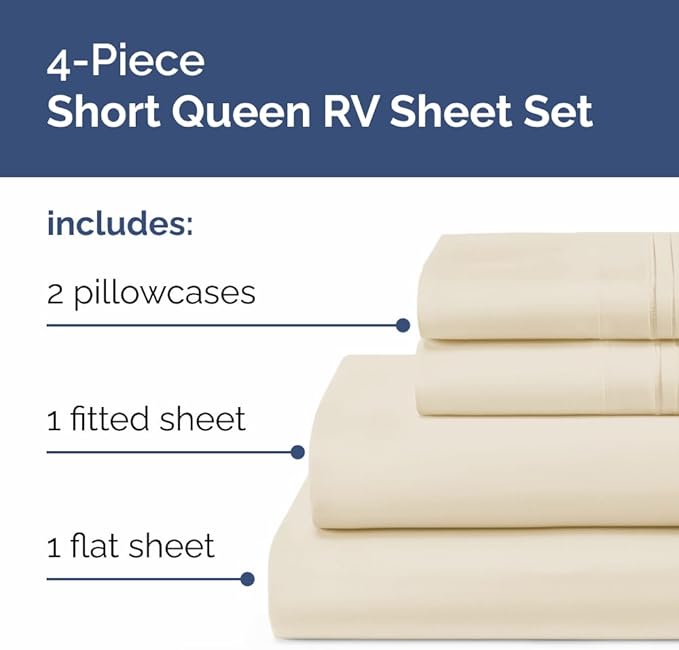 Cooling Bed Sheet Set - Queen - 4 Piece
