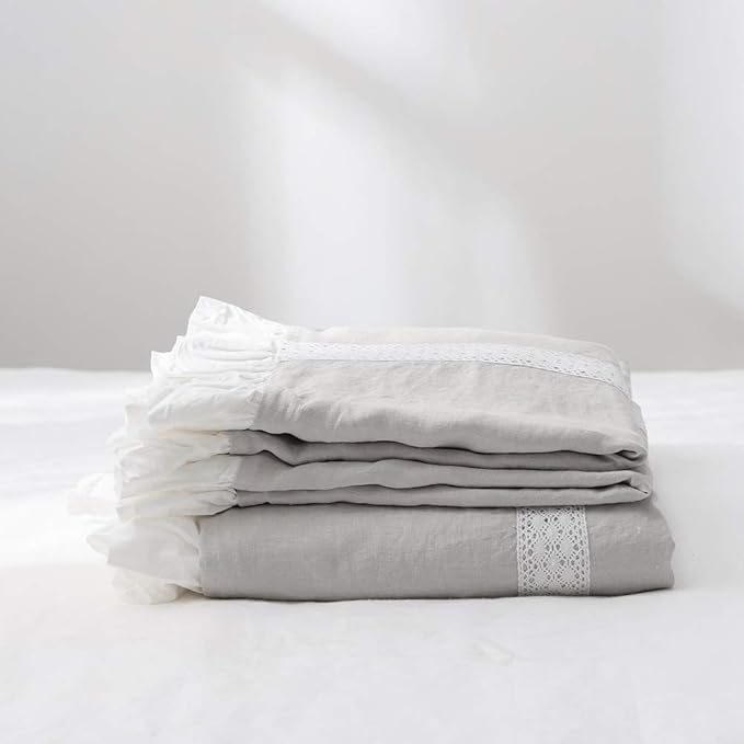 Linen Duvet Cover Set - Queen - 3 Piece