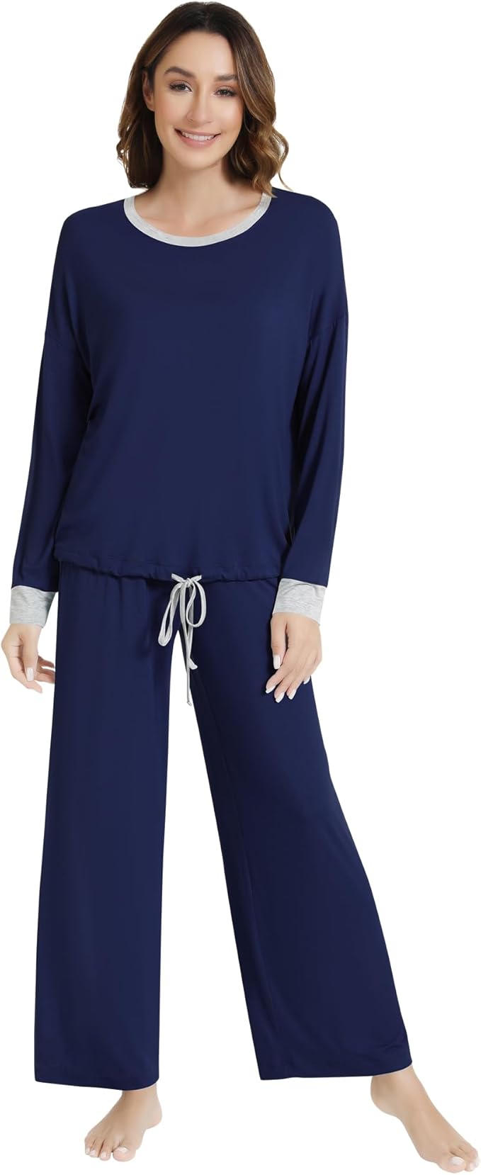 Women's Bamboo Pants Pajama Set - Long Sleeve - 2 Piece